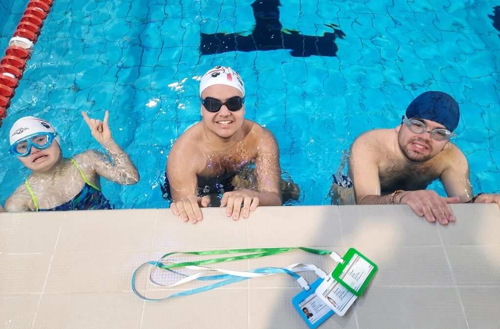 Francesco, Benedetta e Leandro pimpanti nuotatori a Torino
