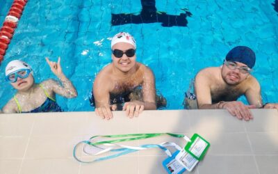 Francesco, Benedetta e Leandro pimpanti nuotatori a Torino